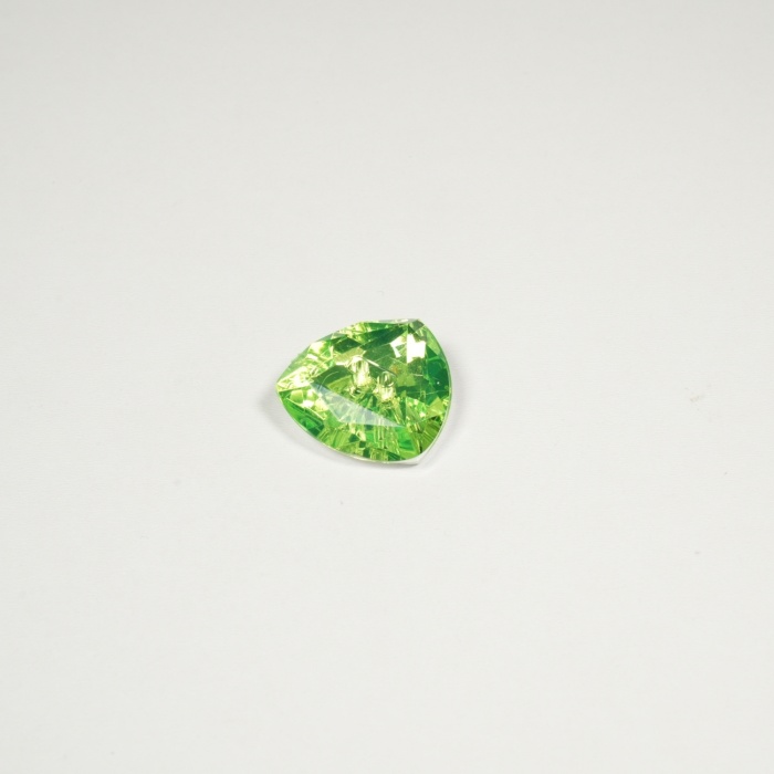 Üçgen Renkli Kristal Düğme - 3cm x 2cm x 1cm