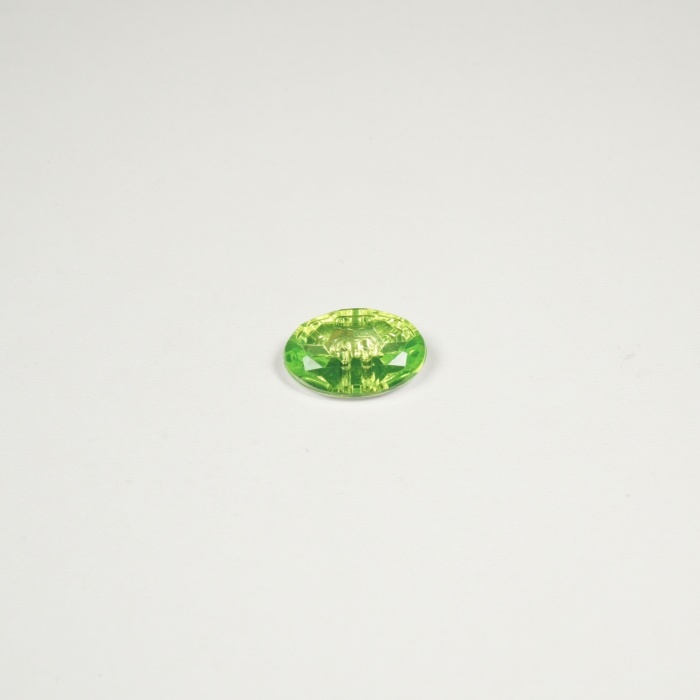 Oval Renkli Kristal Düğme - 3cm x 2 cm