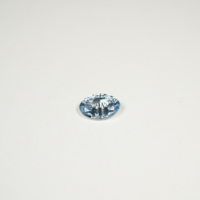 Oval Renkli Kristal Düğme - 3cm x 2 cm