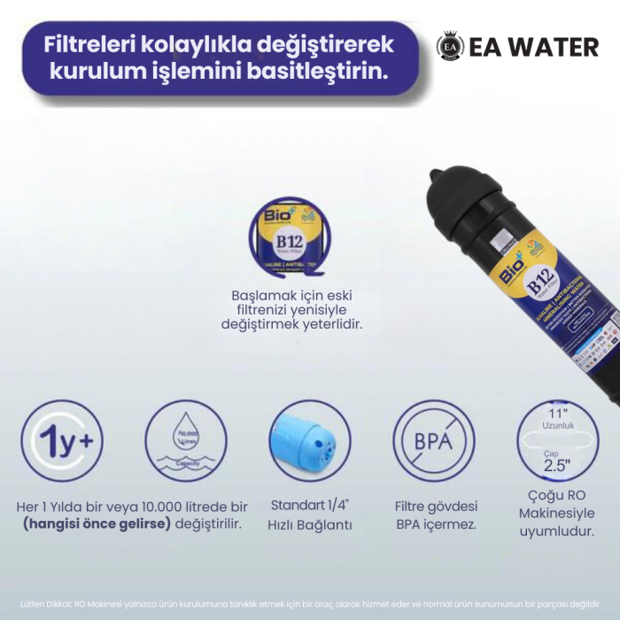 EA Water B12 Alkali Mineral pH 9 Su Arıtma Cihazı