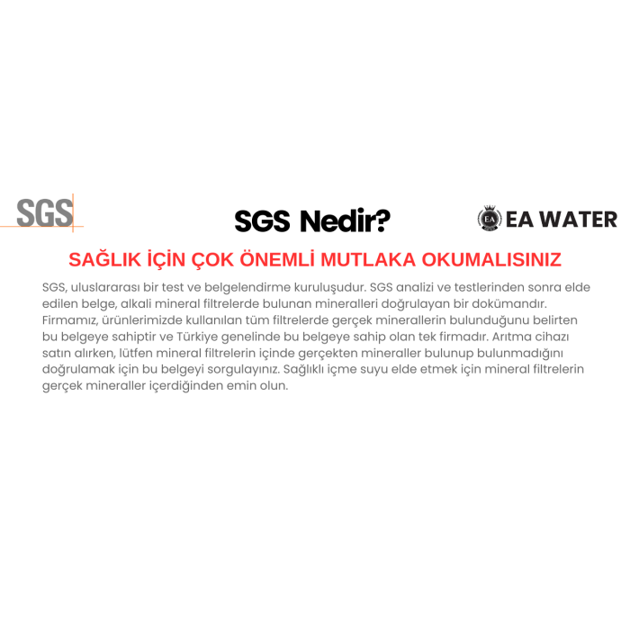 EA Water Alkali ph 8,5 Çinko-Bakır (Zinc Cooper) | Su Arıtma Cihazı