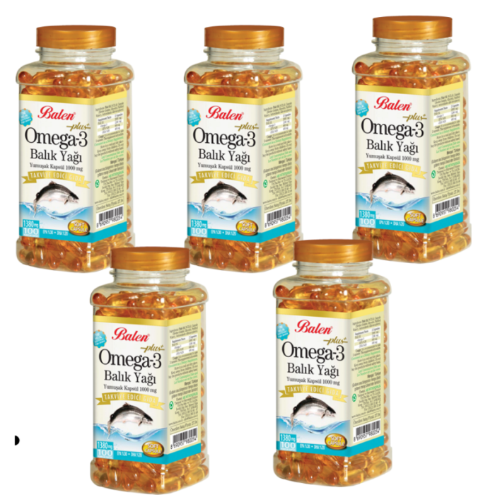 Balen Omega3 Balık Yağı Yumuşak Kapsül 5li kampanya