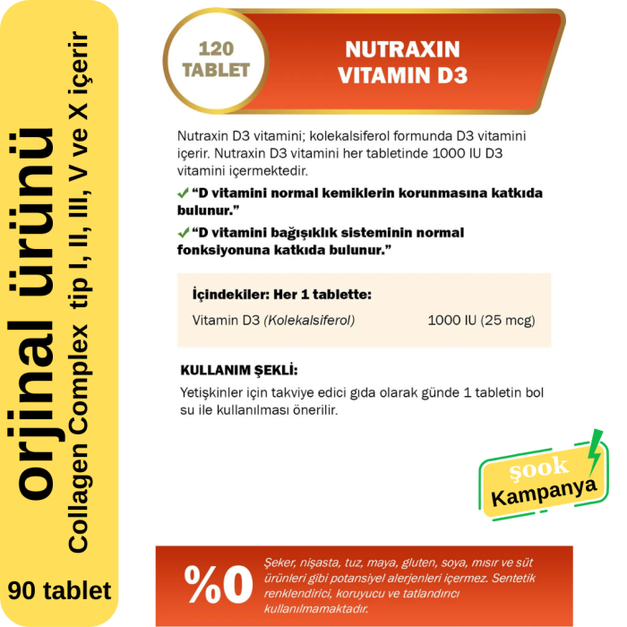 Nutraxin B12 Vitamini (1000 Mcg) - Dil Altı 60 Tableti