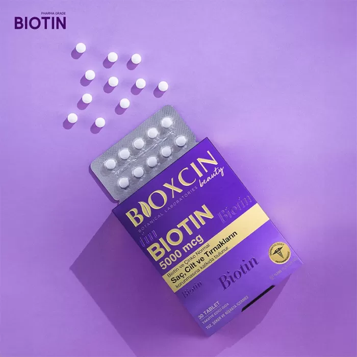 Bioxcin Biotin 5.000 Mcg 30 Tablet - Biotin Çinko 15 Mg Saç Ve Tırnak Vitamini