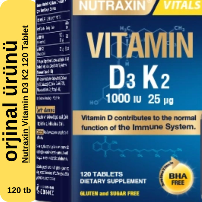 Nutraxin Vitamin D3 K2 120 Tablet