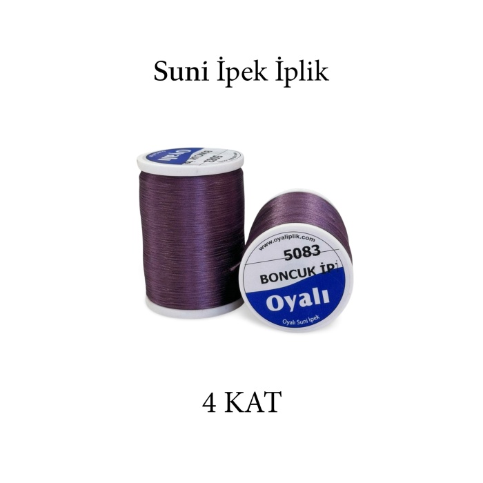 Oyalı 4 Kat Suni İpek İplik İğne Oyası Boncuk İpi Tığ Oyası No:5083