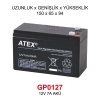 12V 7A AKÜ - UZUNLUK x GENİŞLİK x YÜKSEKLİK 150 x 65 x 94