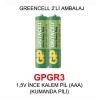 1,5V İNCE KALEM PİL (AAA) (KUMANDA PİLİ) - GREENCELL 2’Lİ AMBALAJ