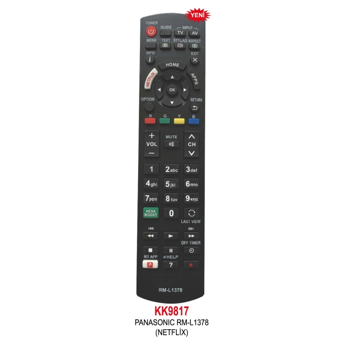 PANASONIC RM-L1378 (NETFLİX) KUMANDA