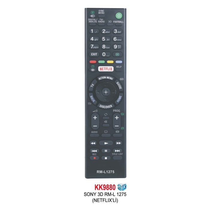 SONY 3D RM-L 1275 (NETFLIX’Lİ)  Lcd KUMANDA