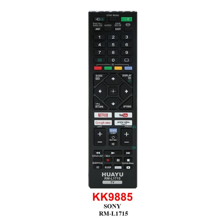 LCD SONY RM-L1715 NETFLIX-GOOGLE-PRIME-YOUTUBE