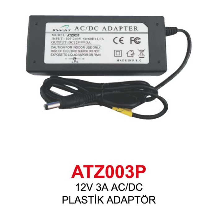 12V 3A AC/DC PLASTİK ADAPTÖR