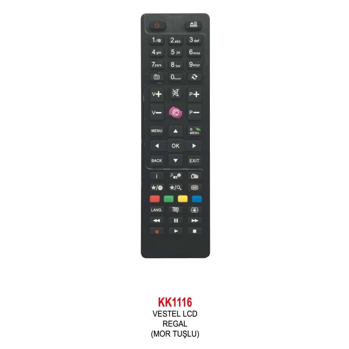 VESTEL LCD-REGAL (MOR TUŞLU) KUMANDA