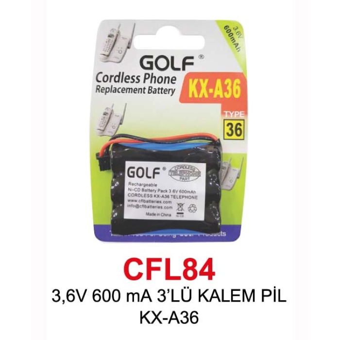 3,6V 600 mA 3’LÜ KALEM PİL KX-A36