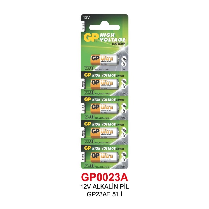 12V ALKALİN PİL GP23AE 5’Lİ