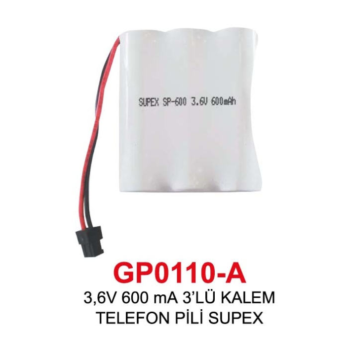 3,6V 600 mA 3’LÜ KALEM TELEFON PİLİ