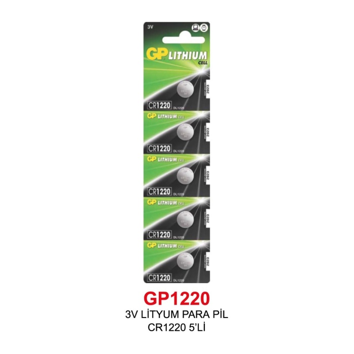 3V LİTYUM PARA PİL CR1220 5’Lİ