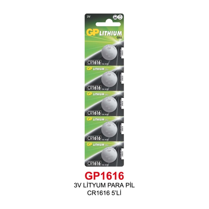 3V LİTYUM PARA PİL CR1616 5’Lİ