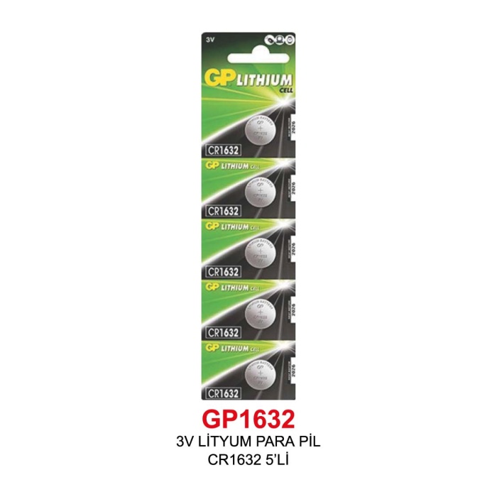 3V LİTYUM PARA PİL CR1632 5’Lİ