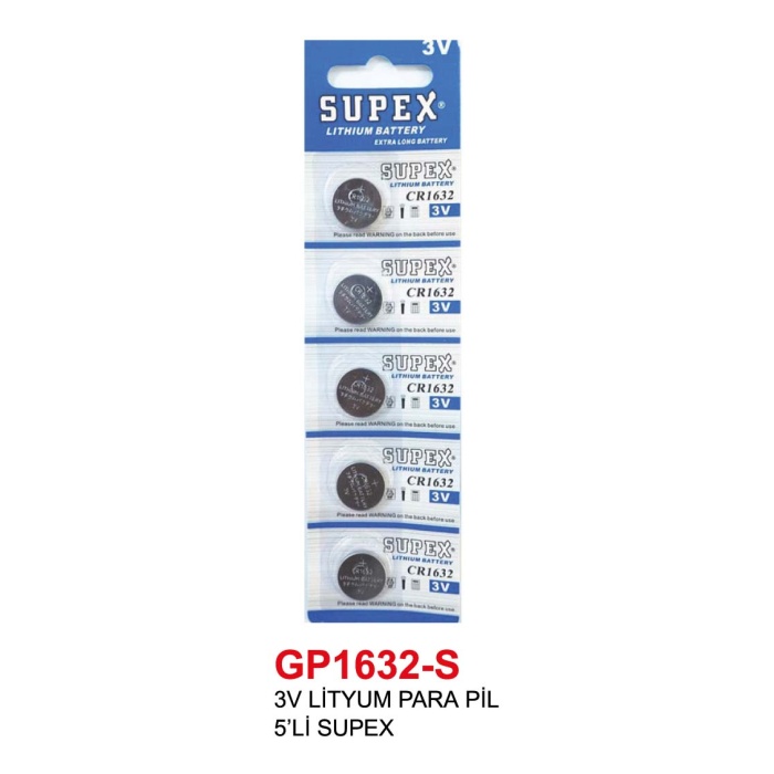 3V LİTYUM PARA PİL 5’Lİ SUPEX