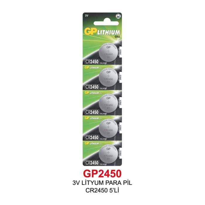 3V LİTYUM PARA PİL CR2450 5’Lİ