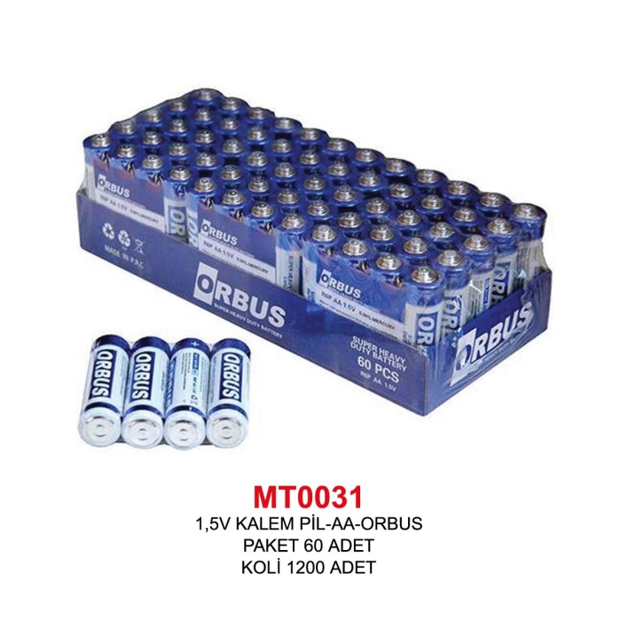 1,5V KALEM PİL - AA SIZE - ORBUS