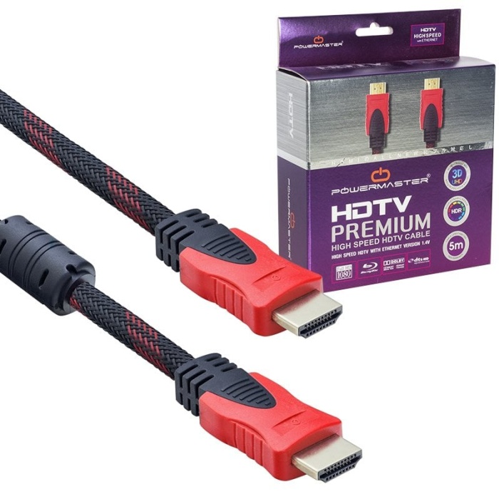 5 Metre Örgülü HDMI Kablo