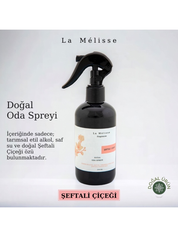 Doğal Şeftali Oda Ve Çamaşır Kokusu, Doğal Çiçek Özlü, Doğal Içerikli, 250 ml