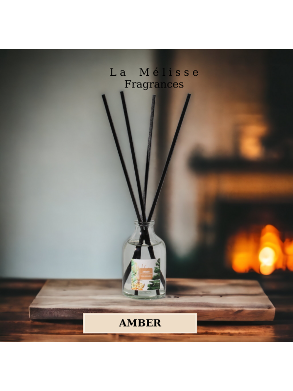 Bambu Çubuklu Doğal Oda Kokusu Amber ( Reed Diffuser ) 50 ml