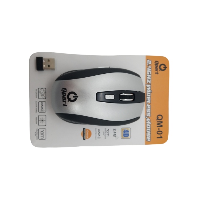 Qpart QM-01G Wireless Gri Kablosuz Mouse Saat 18:00a Kadar Aynı Gün Stoktan Kargo