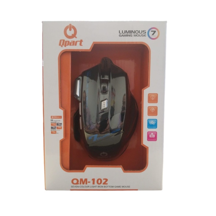 Qpart QM-102 USB 7 Tuşlu Rainbow Mouse