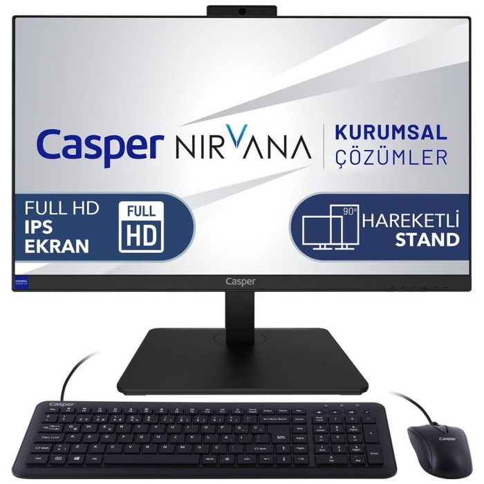 Casper Nirvana One A70.1235-BV00X-V i5 1235U 16GB 500GB M2 SSD Dos 23.8 FHD Pivot Wifi AIO