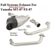 YAMAHA MT07 SET AKRAPOVIC SET - KARBON - (2014 - 2023) UYUMLU