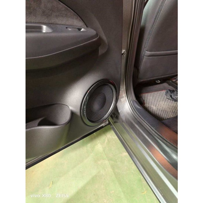 NISSAN JUKE YENI KASA F16 ÖN-ARKA KAPI SPEAKER ÇERÇEVE KAPAK SET 4 LÜ ADET - KARBON