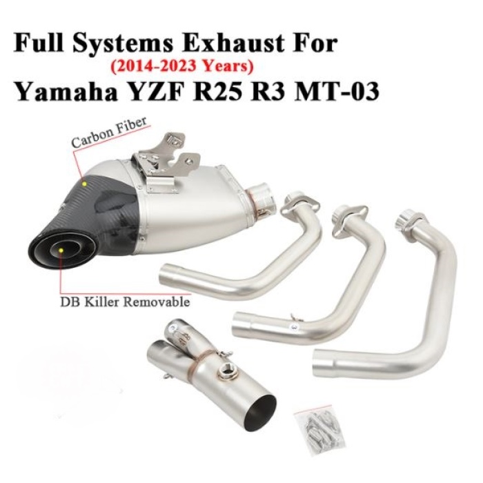 YAMAHA R25 MT25 AKRAPOVIC SET - KARBON - 2014 - 2023