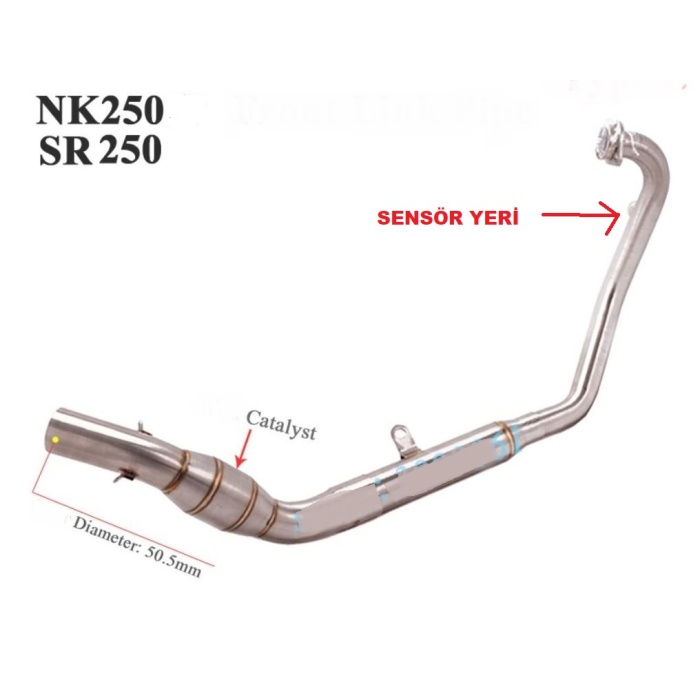 CFMOTO NK250 SR250 CLX250 BORU SETİ - HEADERS - UFAK KATALİZÖR