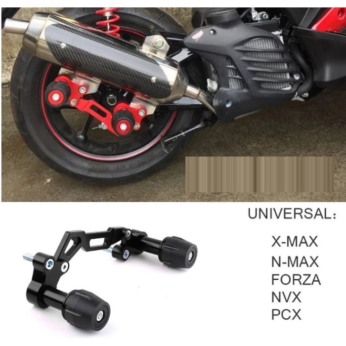 SCOOTER NMAX XMAX PCX  EGZOS KORUMA TAKOZU - KALIN CNC ÜRÜN - YÜKSEK KORUMA - GRI