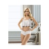 Beyaz Saten Babydoll Takım - 333-b