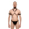Tasmalı, Pazu Bantlı Seksi Erkek Harness, Erkek Deri Fantezi Giyim - Brfm115