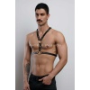 Perçin Detaylı Erkek Göğüs Harness, Erkek Parti Aksesuar - Brfm108
