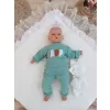 Yenidoğan Wool Yün Kumaş Taç Nakışlı Güpür Duvaklı Fiyonk Prizma Taş Unisex Kundak Bebek Battaniyesi Pembe