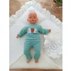 Yenidoğan Piramitland Soft Taç Nakışlı Bebek Battaniyesi Kundak Krem