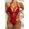 Şık Kırmızı Dantelli Babydoll Gecelik Tm1302