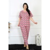 Beruflic Kadın 5xl-6xl-7xl-8xl Büyük Beden Kısa Kol Pijama Takım 75009