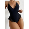 Beruflic Siyah Fırfırlı Bodysuit Pr15090