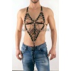 Göğüs Üzeri Lastik Harness - Seksi Erkek Lastik Harness Modelleri - Lastik Gay İç Giyim - Brfm70