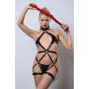 Kırmızı Kırbaçlı Deri Harness, Full Body Deri Harness, Erotik Deri İç Giyim - Brf1348