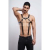 Erkek Göğüs Harness, Erkek Deri Pantolon Askısı, Erkek Clubwear - Brfm23