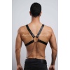 Zincir Detaylı Deri Erkek Göğüs Harness, Partywear, Clubwear - Brfm95