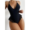 Beruflic Siyah Fırfırlı Bodysuit Pr66000